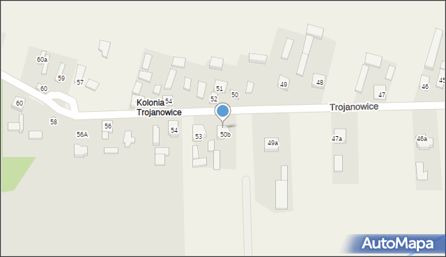 Trojanowice, Trojanowice, 50a, mapa Trojanowice