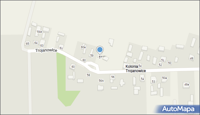 Trojanowice, Trojanowice, 57, mapa Trojanowice