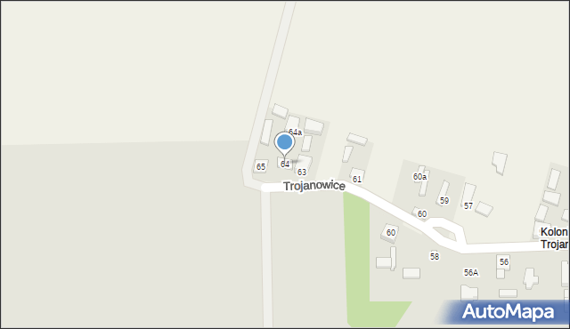 Trojanowice, Trojanowice, 64, mapa Trojanowice