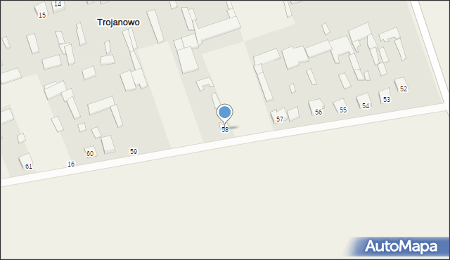 Trojanowo, Trojanowo, 58, mapa Trojanowo