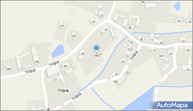 Trójca, Trójca, 95a, mapa Trójca