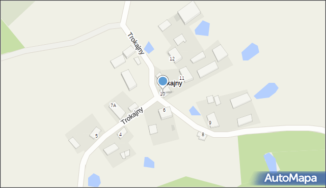 Trokajny, Trokajny, 10, mapa Trokajny