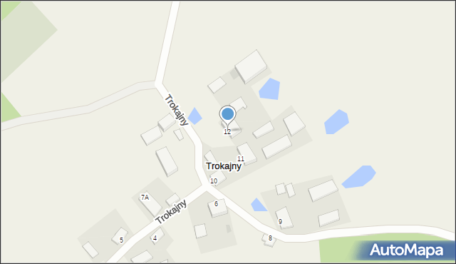 Trokajny, Trokajny, 12, mapa Trokajny