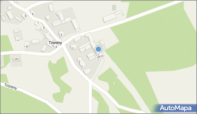 Troniny, Troniny, 1A, mapa Troniny