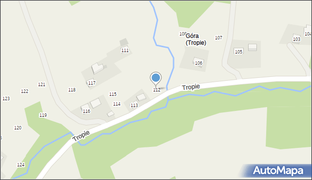 Tropie, Tropie, 112, mapa Tropie