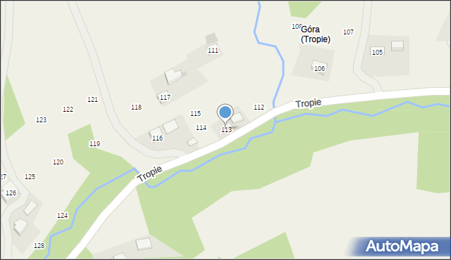 Tropie, Tropie, 113, mapa Tropie