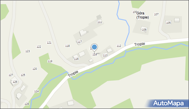 Tropie, Tropie, 114, mapa Tropie