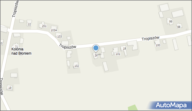 Tropiszów, Tropiszów, 14, mapa Tropiszów