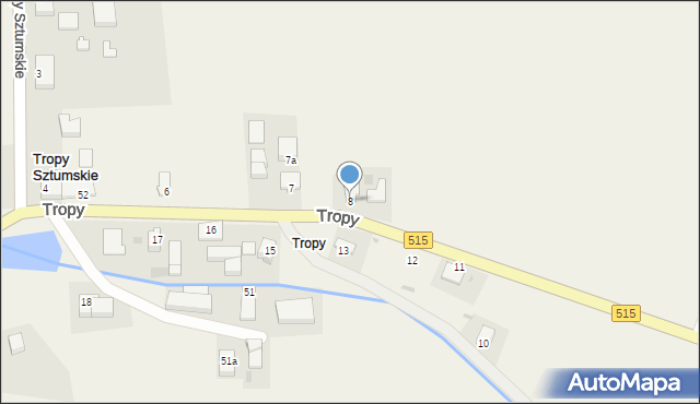 Tropy Sztumskie, Tropy Sztumskie, 8, mapa Tropy Sztumskie