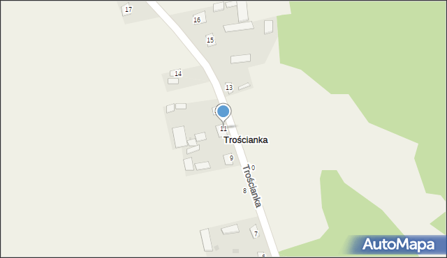 Trościanka, Trościanka, 11, mapa Trościanka