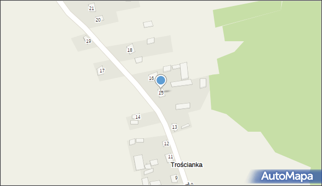 Trościanka, Trościanka, 15, mapa Trościanka