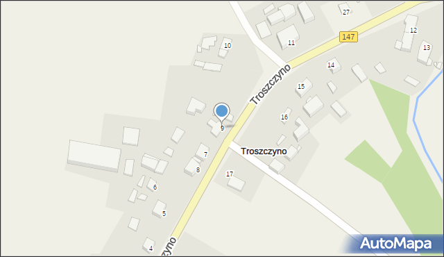 Troszczyno, Troszczyno, 9, mapa Troszczyno