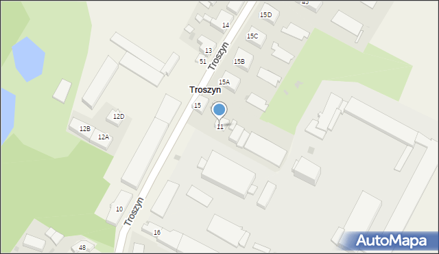 Troszyn, Troszyn, 11, mapa Troszyn