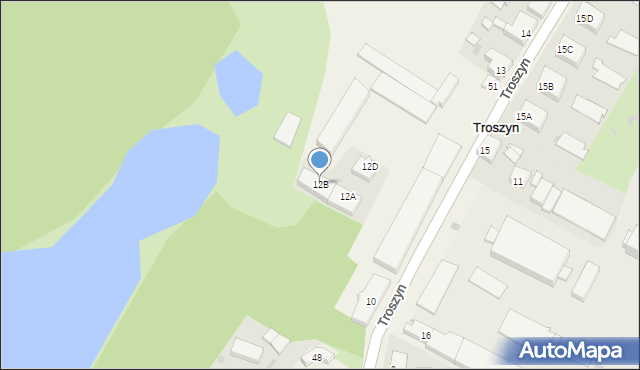 Troszyn, Troszyn, 12B, mapa Troszyn