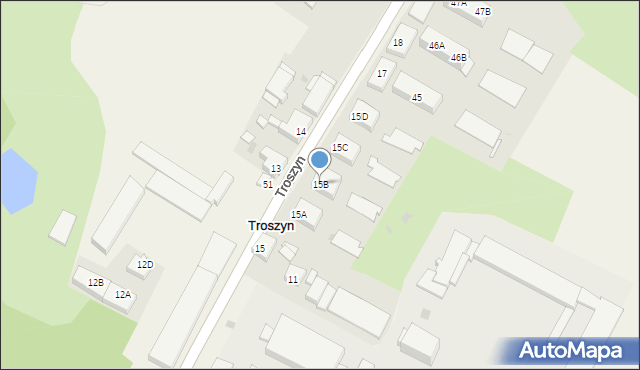 Troszyn, Troszyn, 15B, mapa Troszyn
