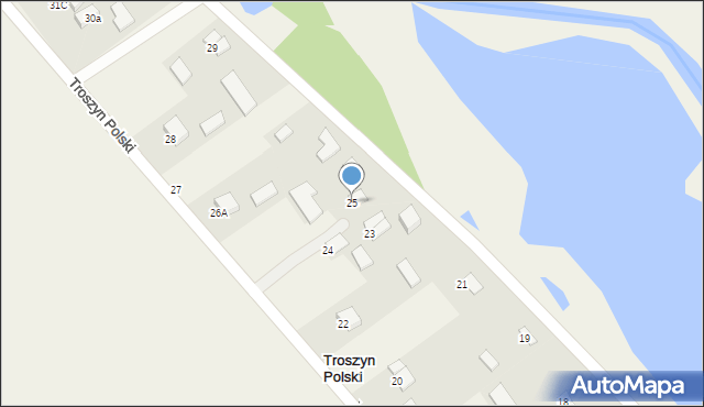 Troszyn Polski, Troszyn Polski, 25, mapa Troszyn Polski