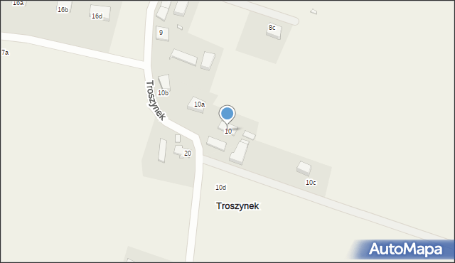 Troszynek, Troszynek, 10, mapa Troszynek