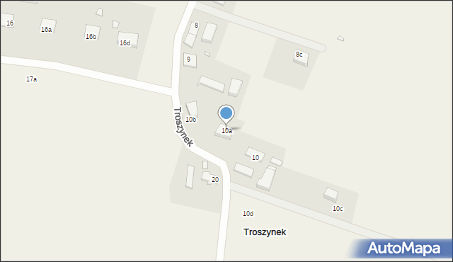 Troszynek, Troszynek, 10a, mapa Troszynek