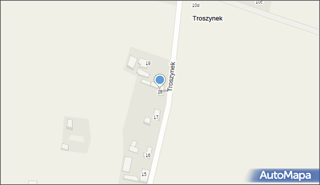 Troszynek, Troszynek, 18, mapa Troszynek