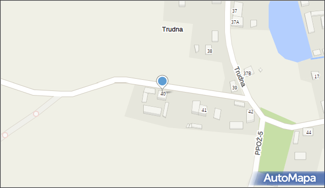 Trudna, Trudna, 40, mapa Trudna