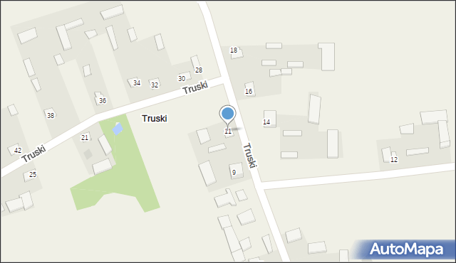 Truski, Truski, 11, mapa Truski