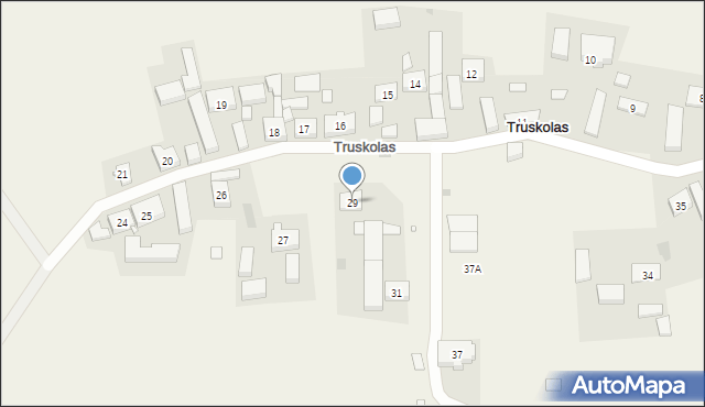 Truskolas, Truskolas, 29, mapa Truskolas