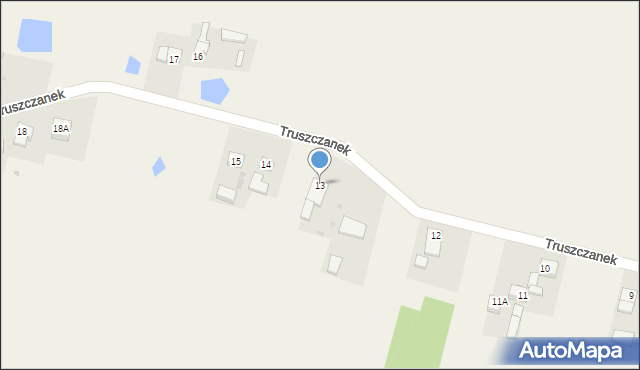 Truszczanek, Truszczanek, 13, mapa Truszczanek