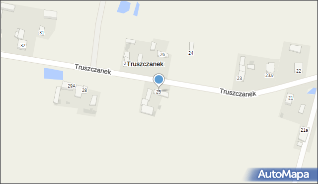 Truszczanek, Truszczanek, 25, mapa Truszczanek