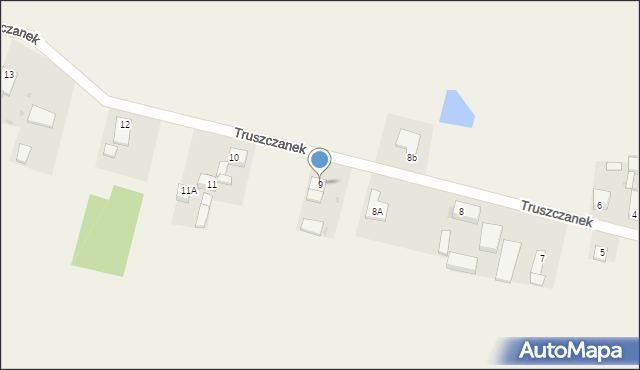 Truszczanek, Truszczanek, 9, mapa Truszczanek