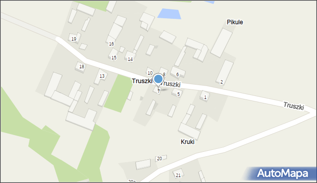 Truszki, Truszki, 7, mapa Truszki