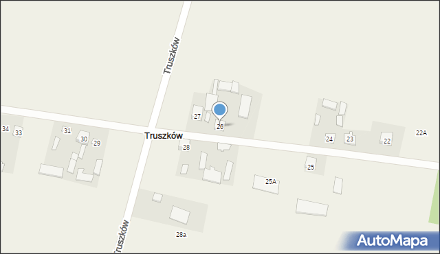 Truszków, Truszków, 26, mapa Truszków