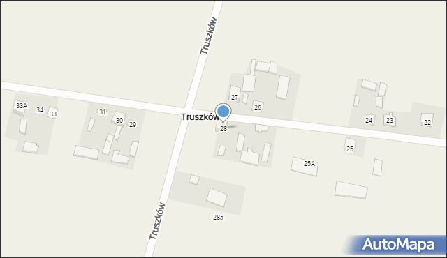 Truszków, Truszków, 28, mapa Truszków