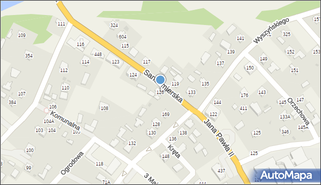 Tryńcza, Tryńcza, 126, mapa Tryńcza