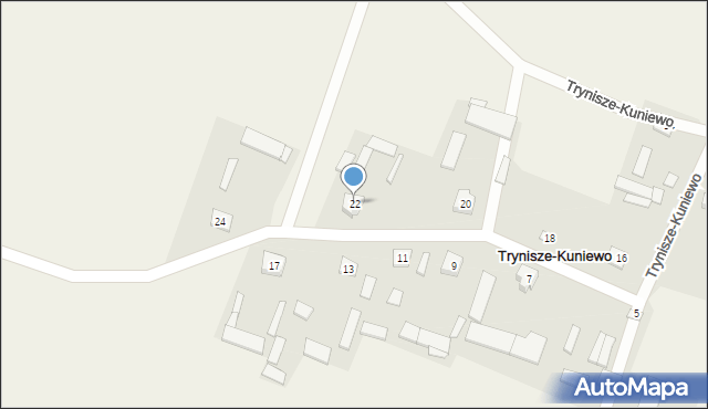 Trynisze-Kuniewo, Trynisze-Kuniewo, 22, mapa Trynisze-Kuniewo