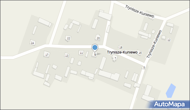 Trynisze-Kuniewo, Trynisze-Kuniewo, 9, mapa Trynisze-Kuniewo