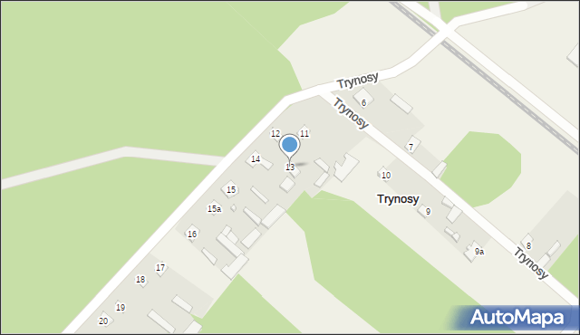 Trynosy, Trynosy, 13, mapa Trynosy