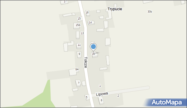 Trypucie, Trypucie, 10, mapa Trypucie