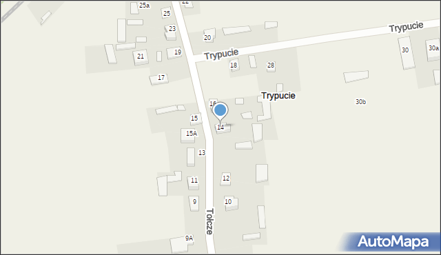 Trypucie, Trypucie, 14, mapa Trypucie