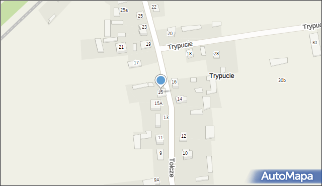 Trypucie, Trypucie, 15, mapa Trypucie