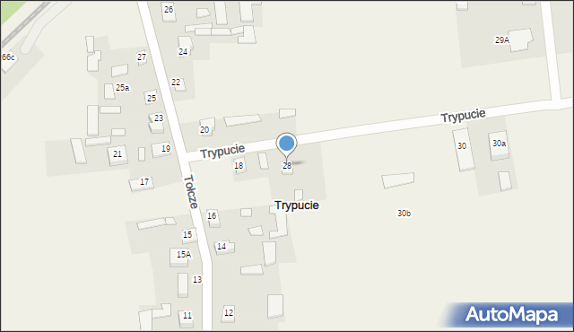 Trypucie, Trypucie, 28, mapa Trypucie