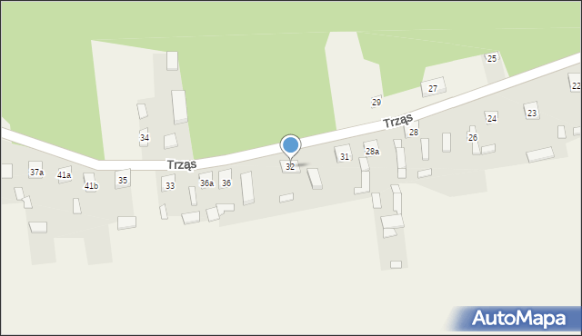 Trząs, Trząs, 32, mapa Trząs