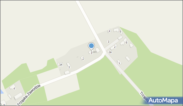 Trząska-Zawodzie, Trząska-Zawodzie, 1, mapa Trząska-Zawodzie