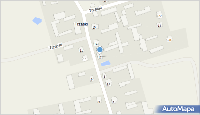 Trzaski, Trzaski, 12, mapa Trzaski