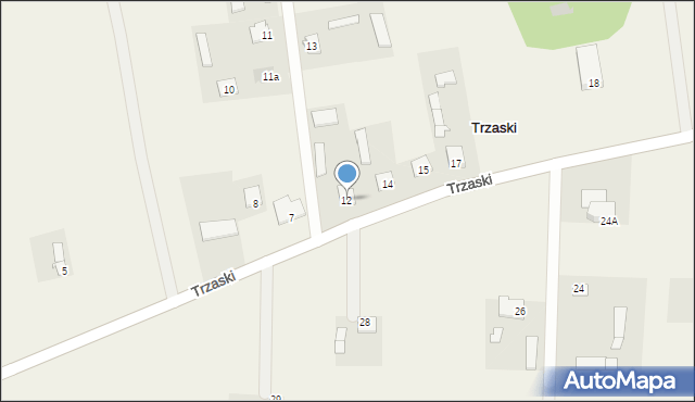 Trzaski, Trzaski, 12, mapa Trzaski