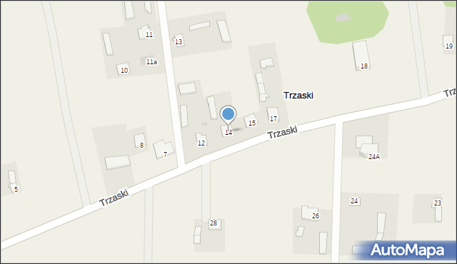 Trzaski, Trzaski, 14, mapa Trzaski