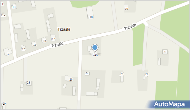 Trzaski, Trzaski, 24A, mapa Trzaski