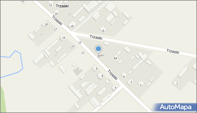 Trzaski, Trzaski, 10, mapa Trzaski