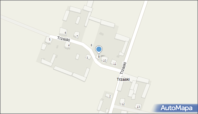 Trzaski, Trzaski, 9, mapa Trzaski