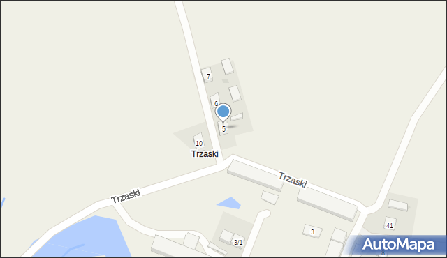 Trzaski, Trzaski, 5, mapa Trzaski