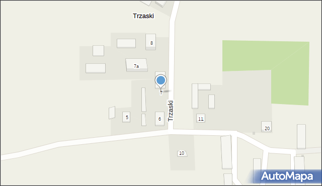 Trzaski, Trzaski, 7, mapa Trzaski